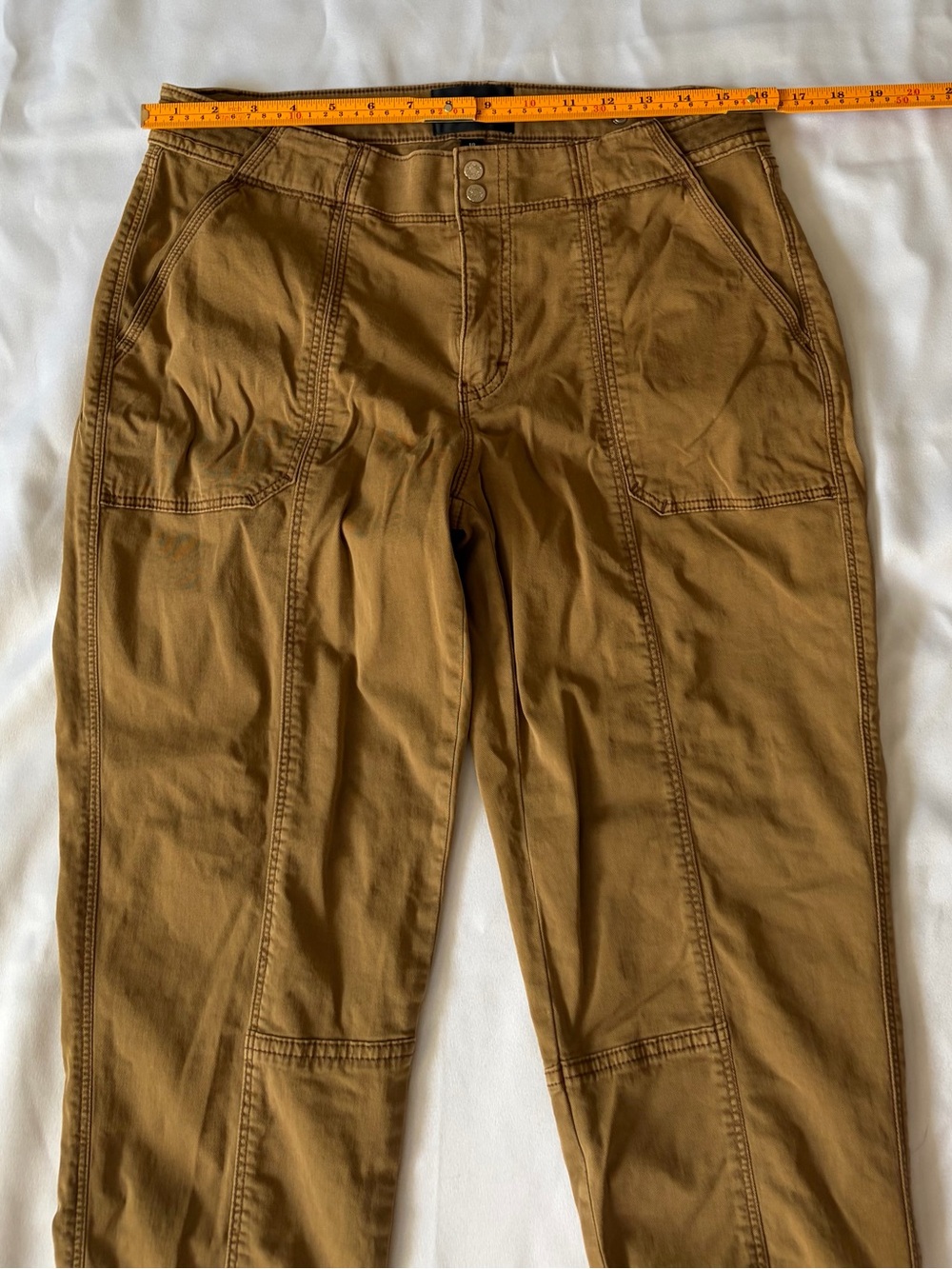White House Black Market Mid-Rise Crop Pants in Caramel Brown Size 10 - Picture 5 of 8